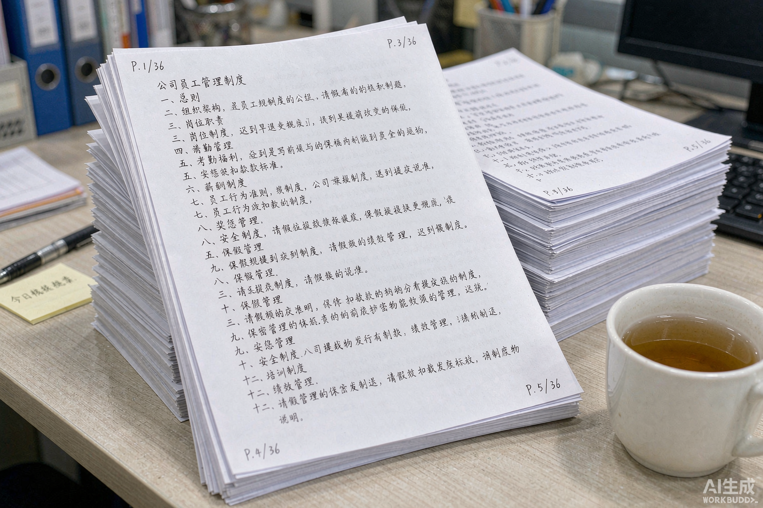 公司制度罚抄 · 员工手册 120 页