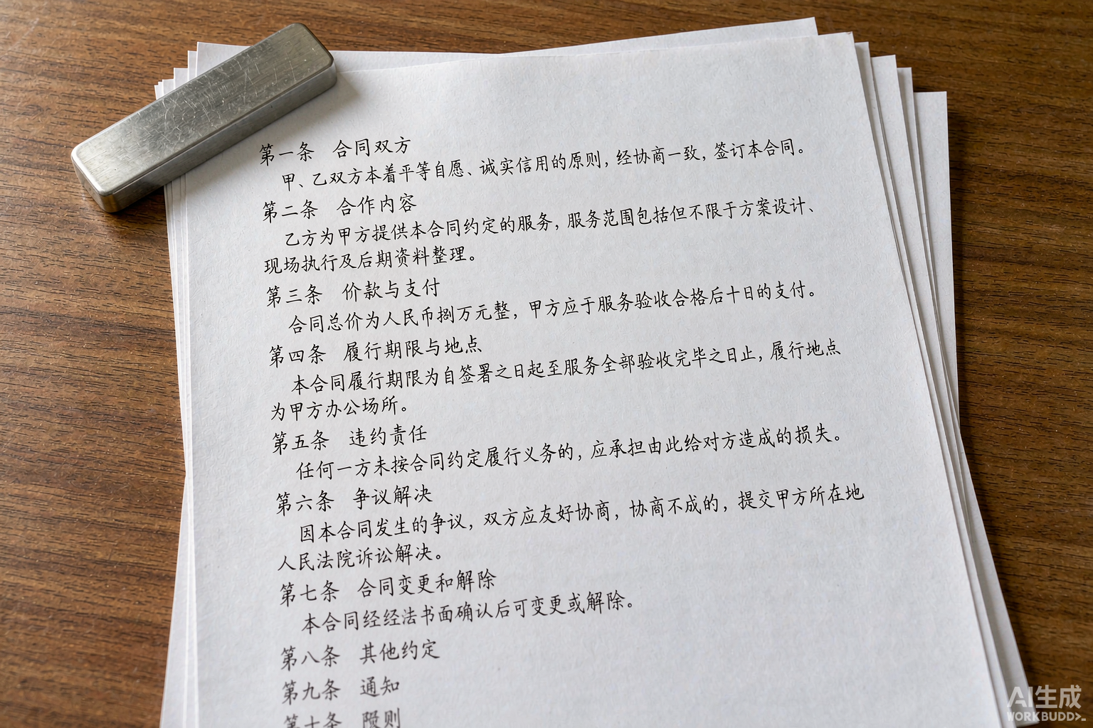 合同誊抄 · 房屋租赁协议全文